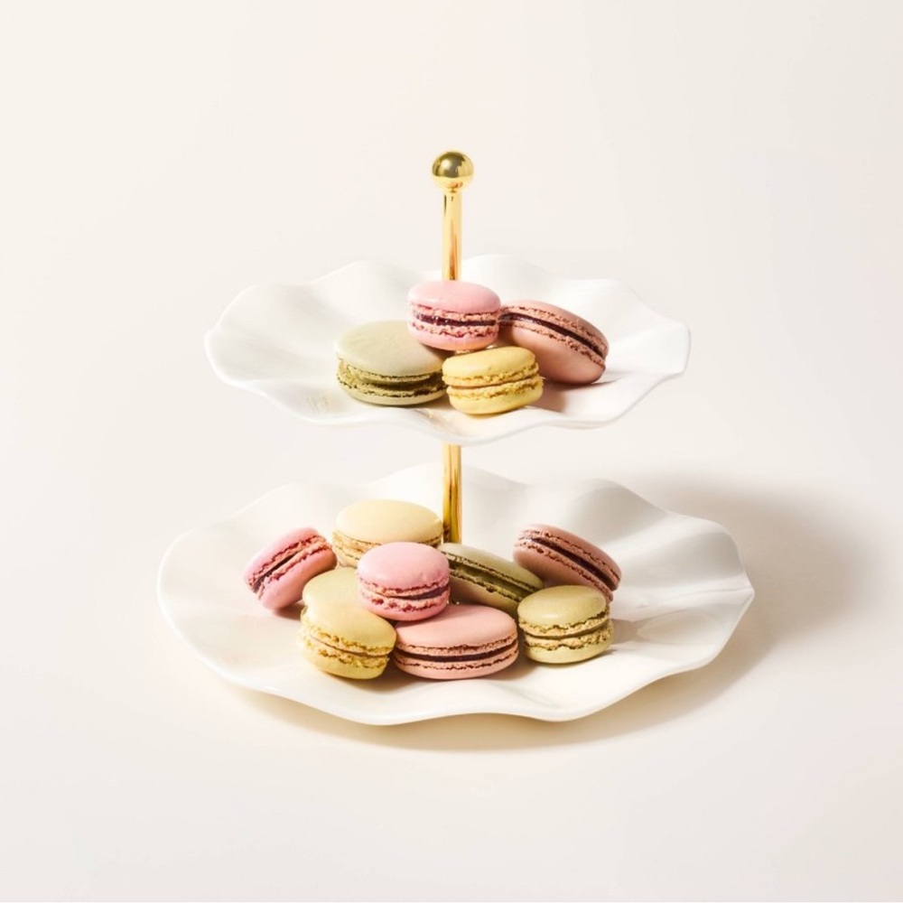 Ruffled Ceramic Two Tier Serving Stand
Cream - kate spade new york x Target